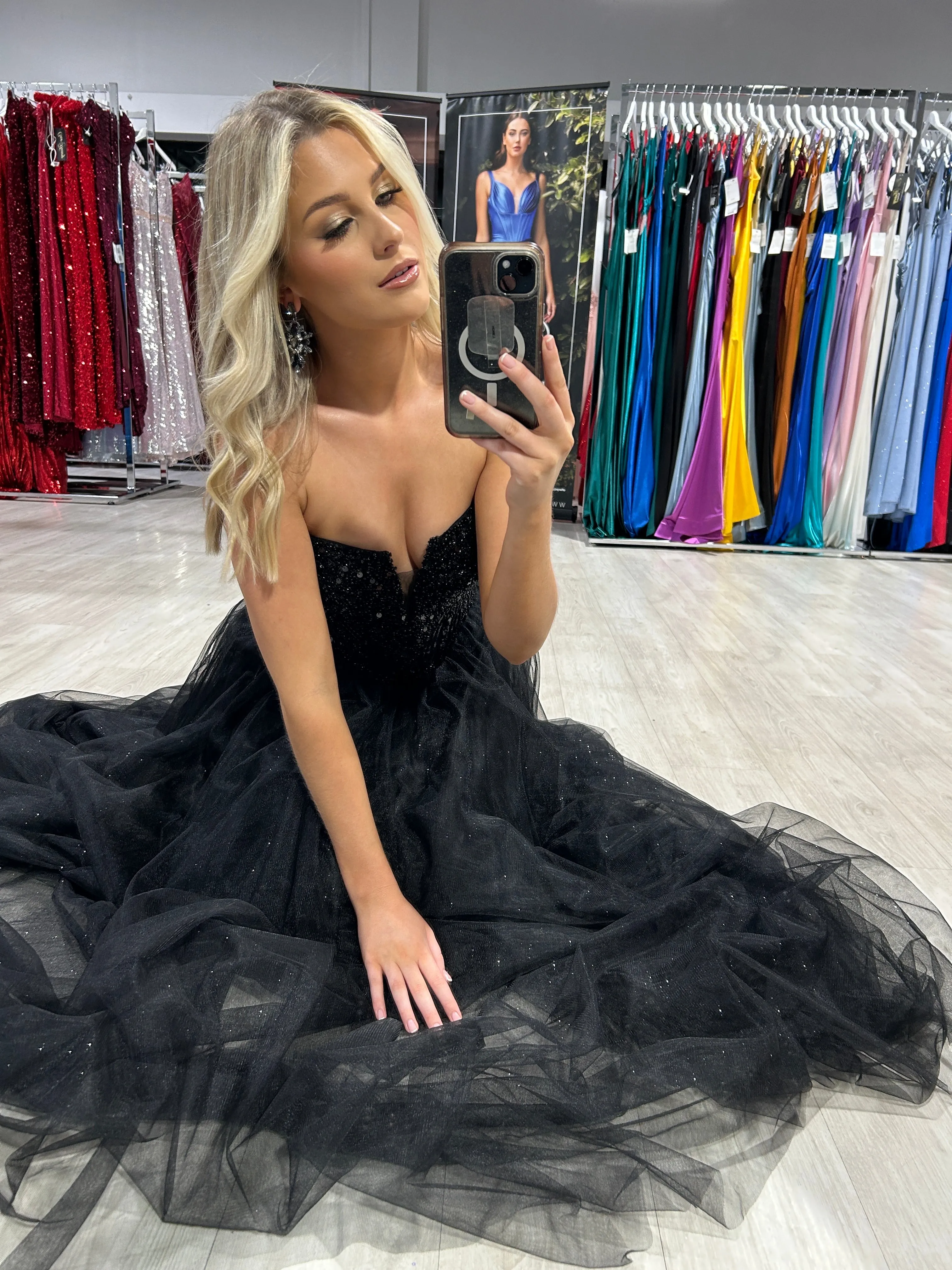 LEIA Strapless Bustier Tulle A-Line Ball Gown Formal Dress