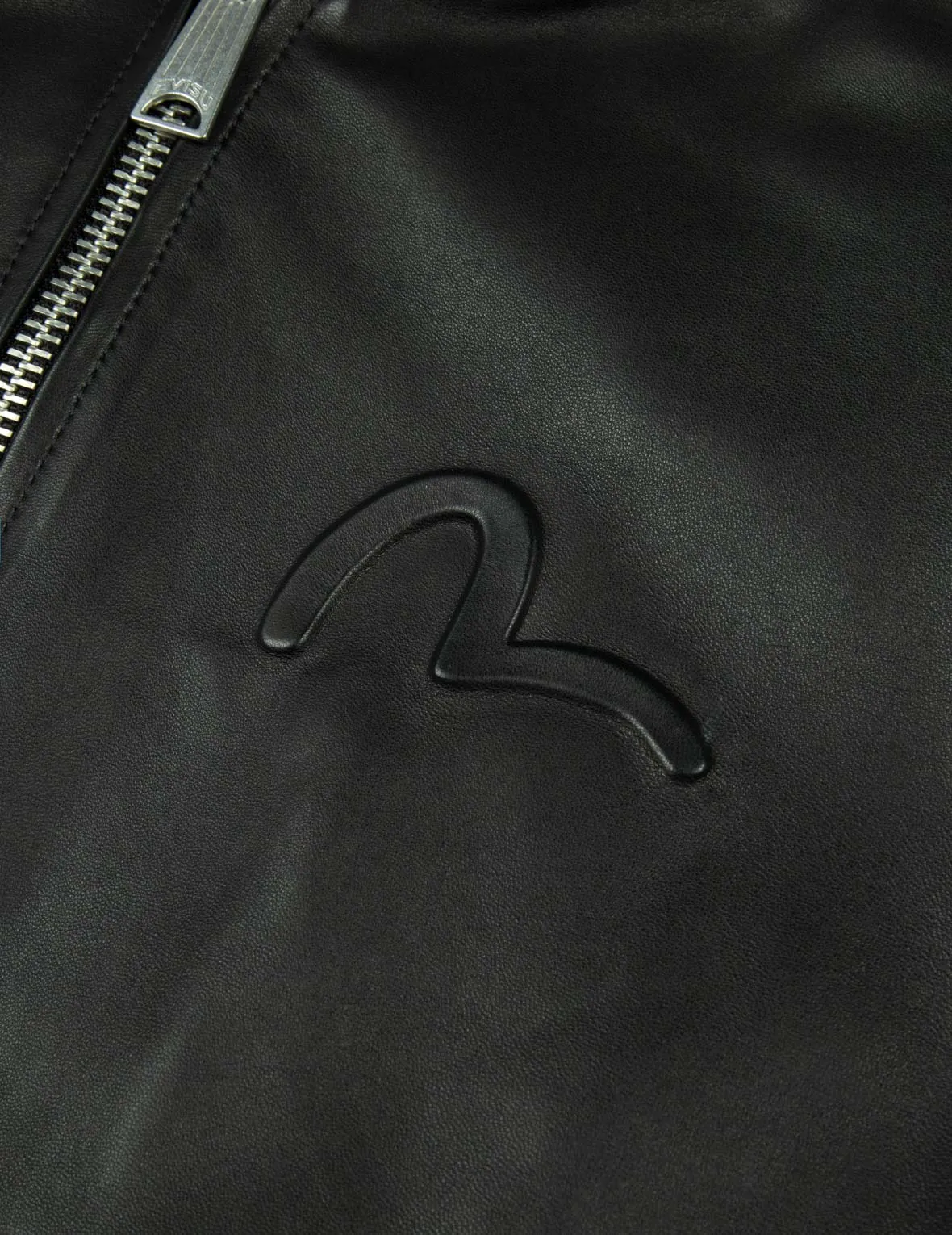 Logo Appliquéd Leather Bomber Jacket