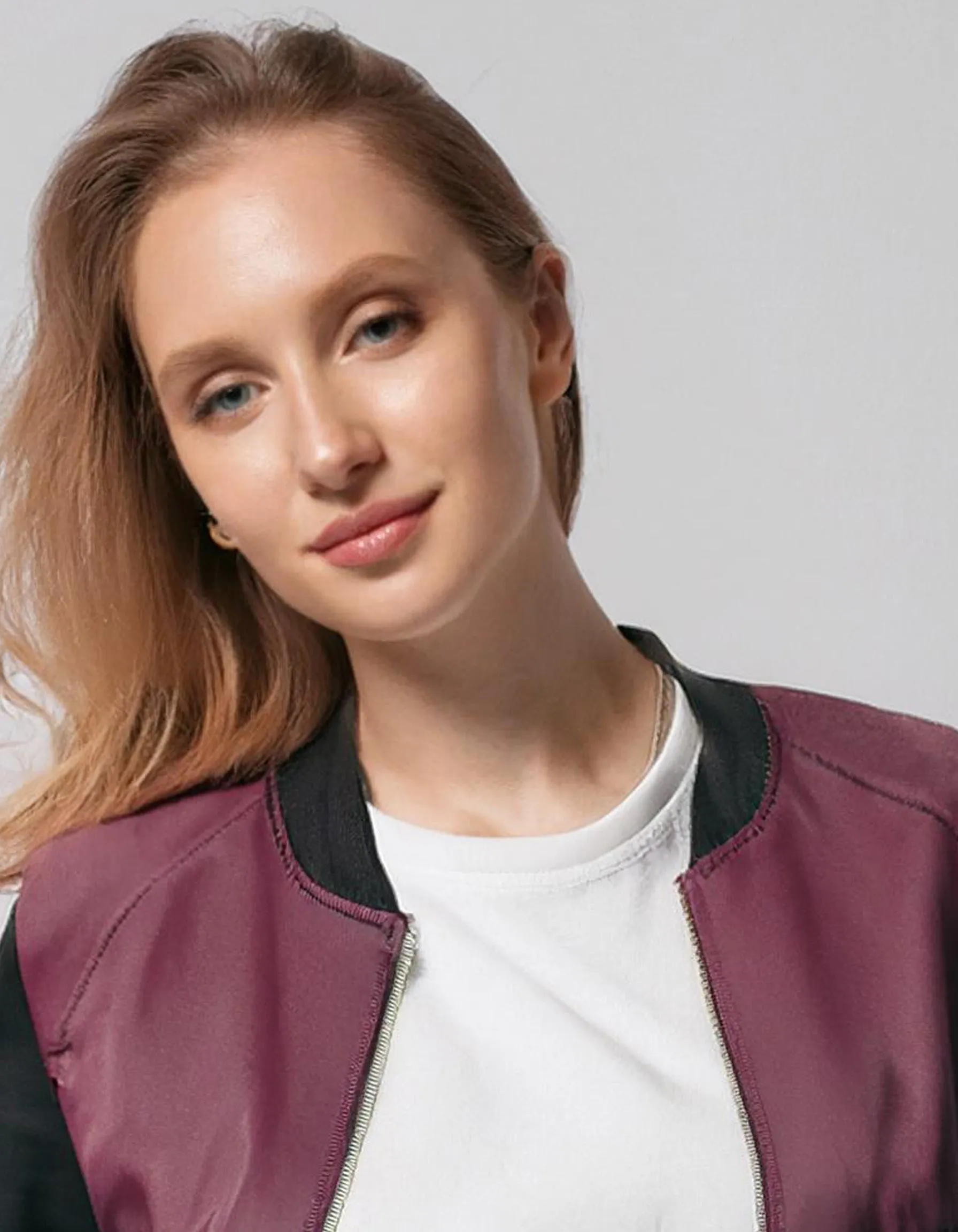 Maroon Accent Bomber Jacket