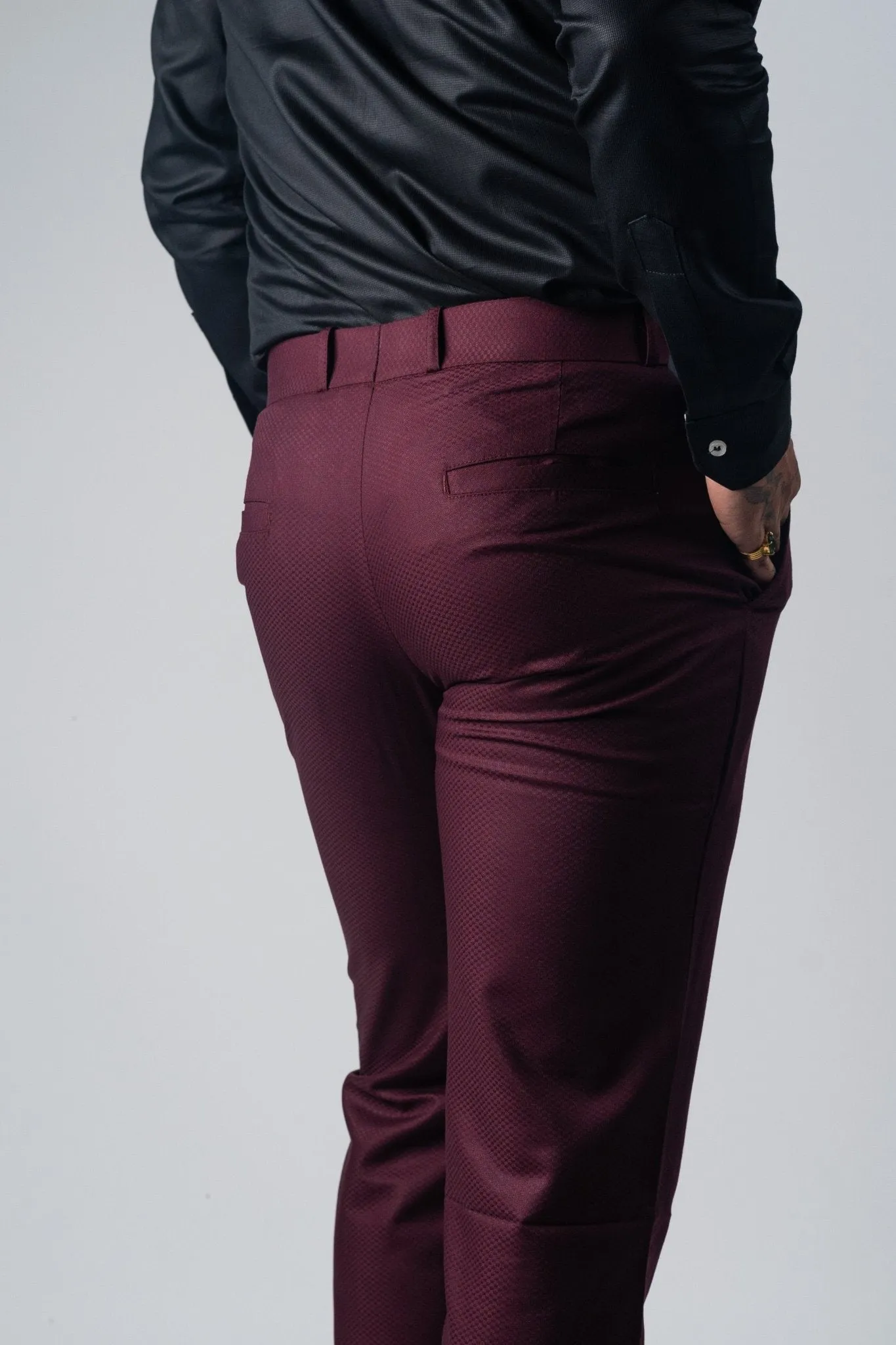 Maroon Color Formal Cotton Pant for Men