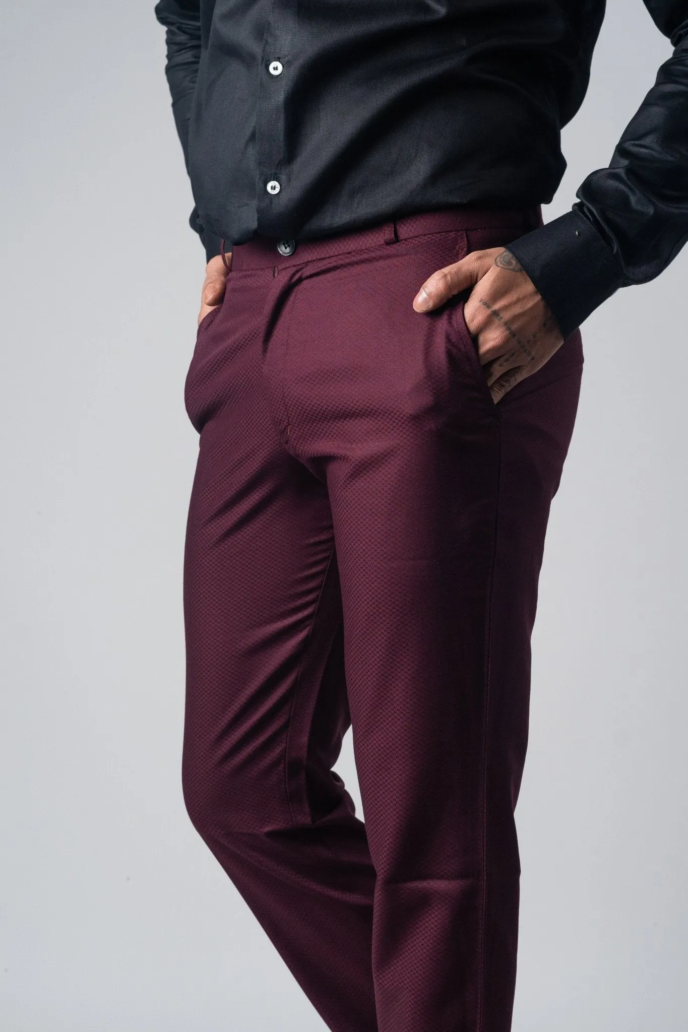 Maroon Color Formal Cotton Pant for Men