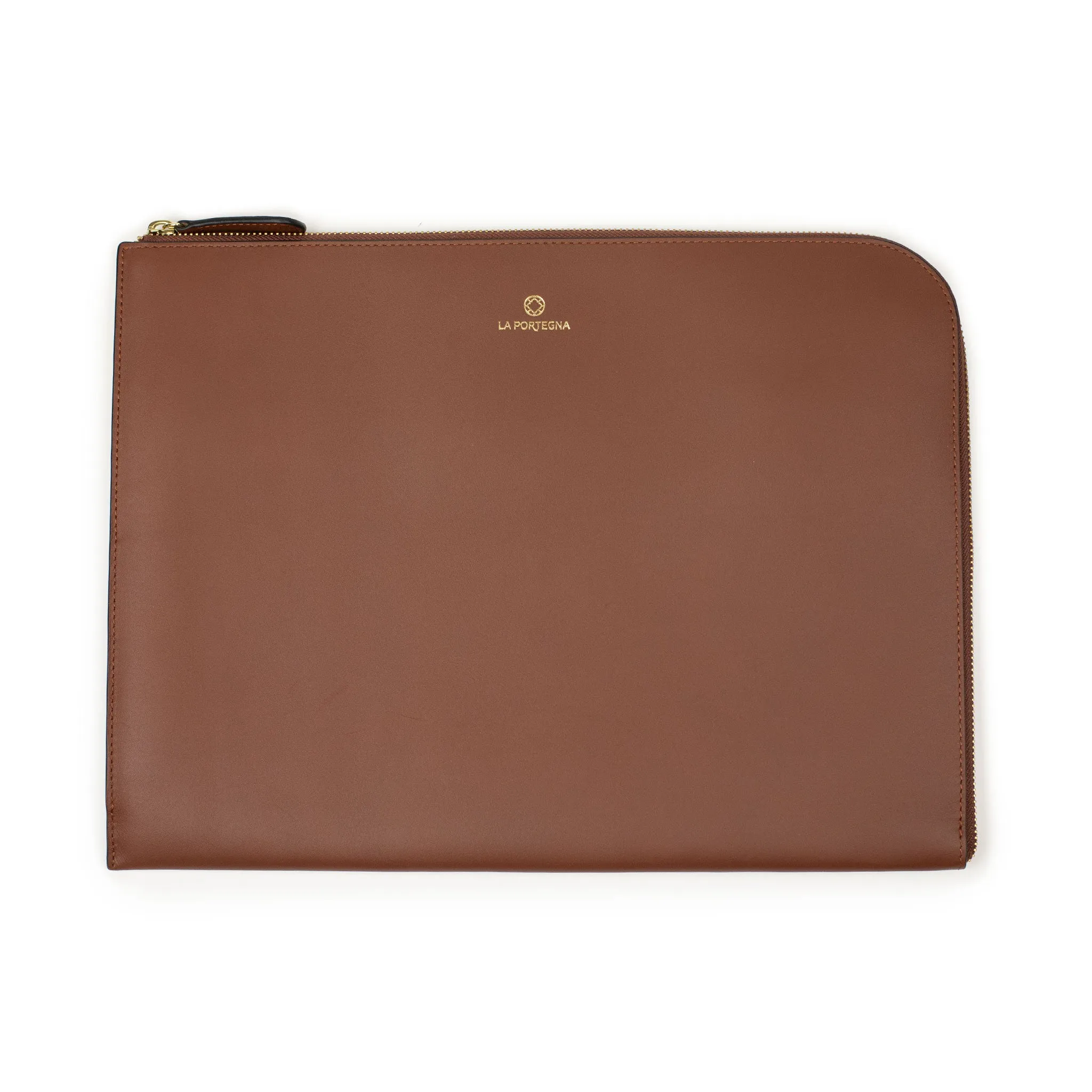 Mendocino portfolio in brown vegetable-tanned leather