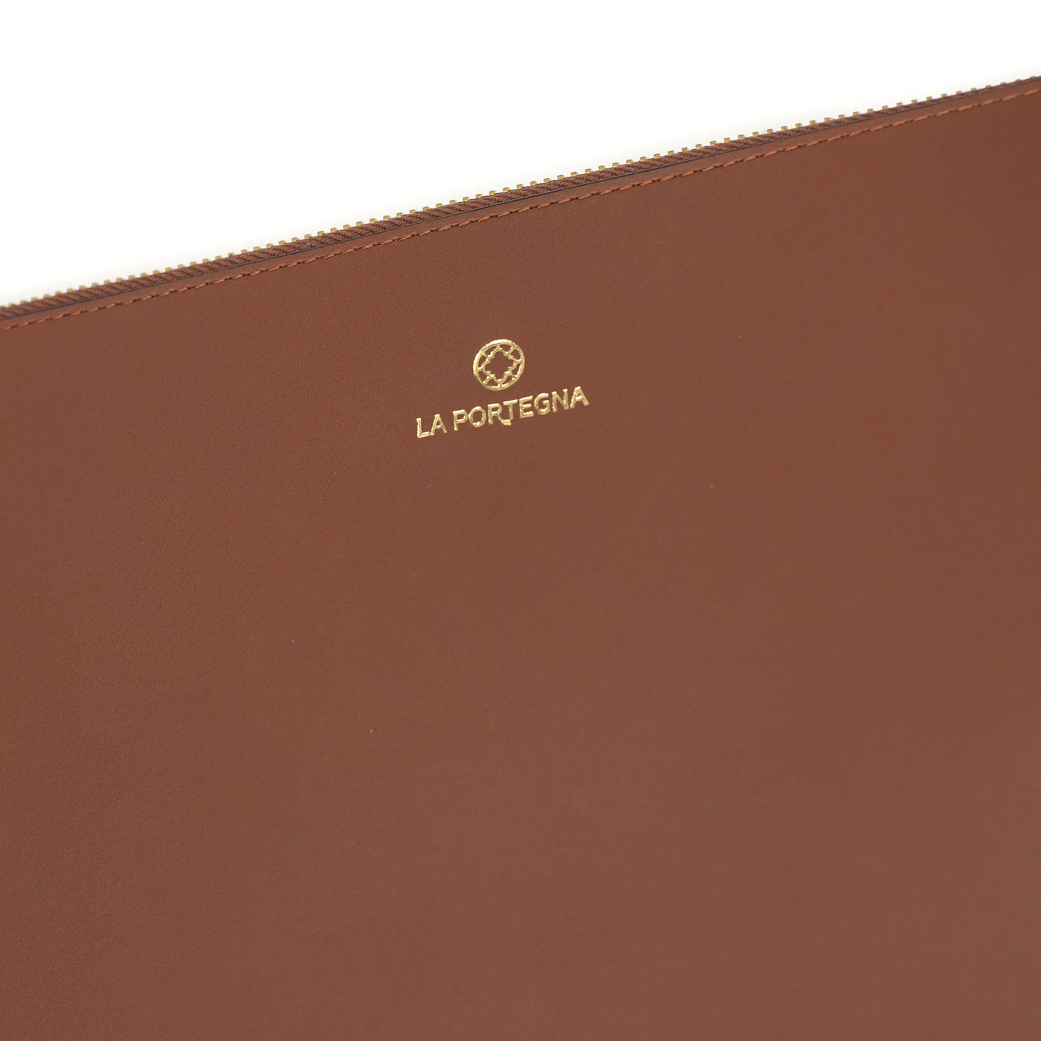 Mendocino portfolio in brown vegetable-tanned leather