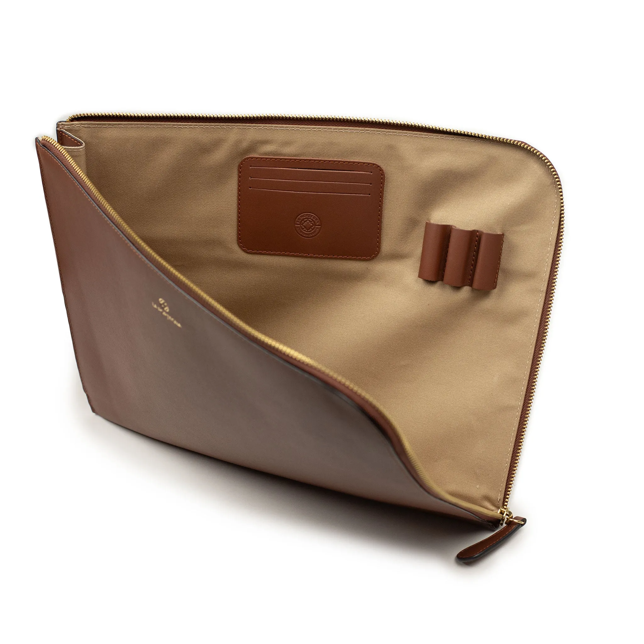 Mendocino portfolio in brown vegetable-tanned leather