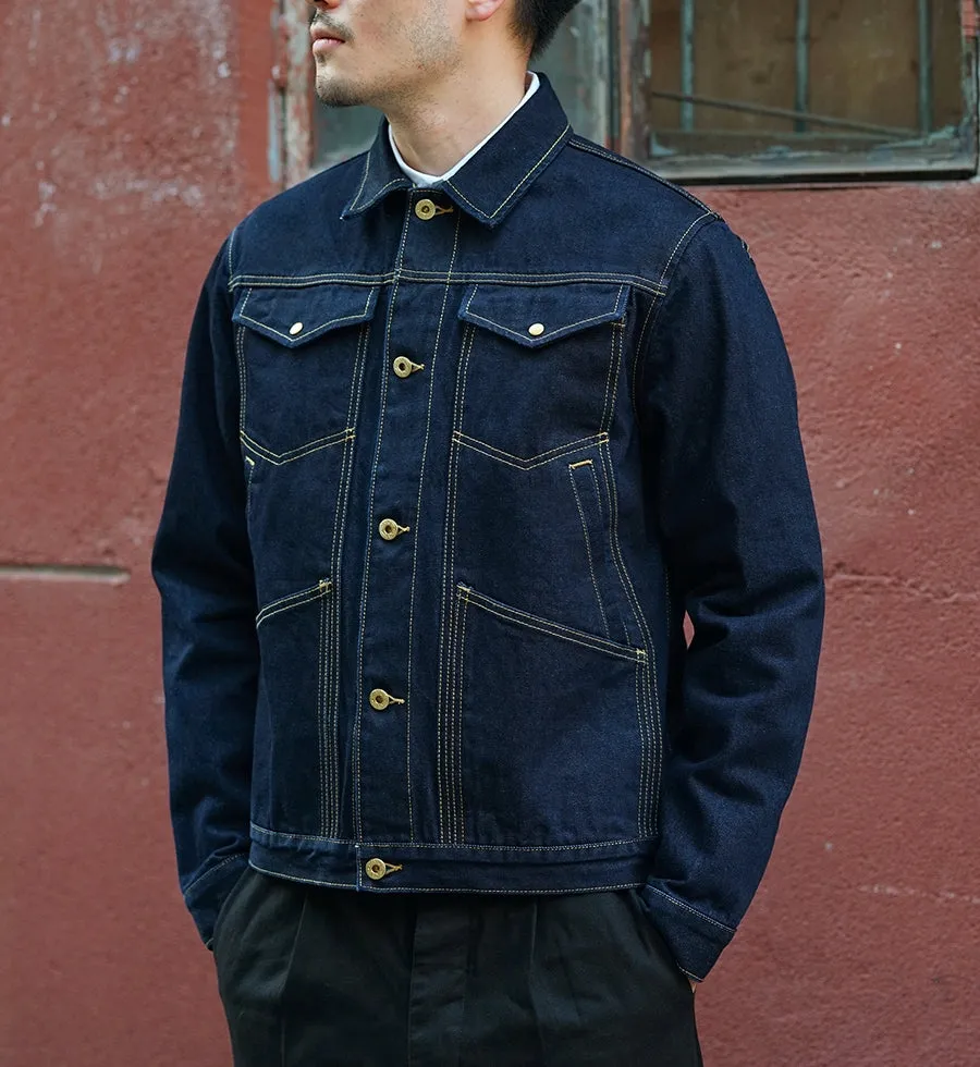 Men's 15.6OZ Selvedge Denim Trucker Jacket