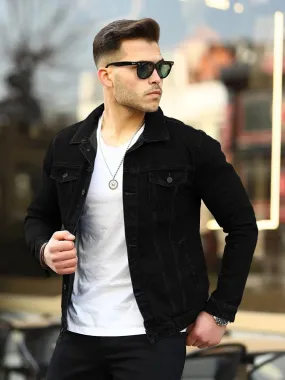 Men's Black Denim Jacket