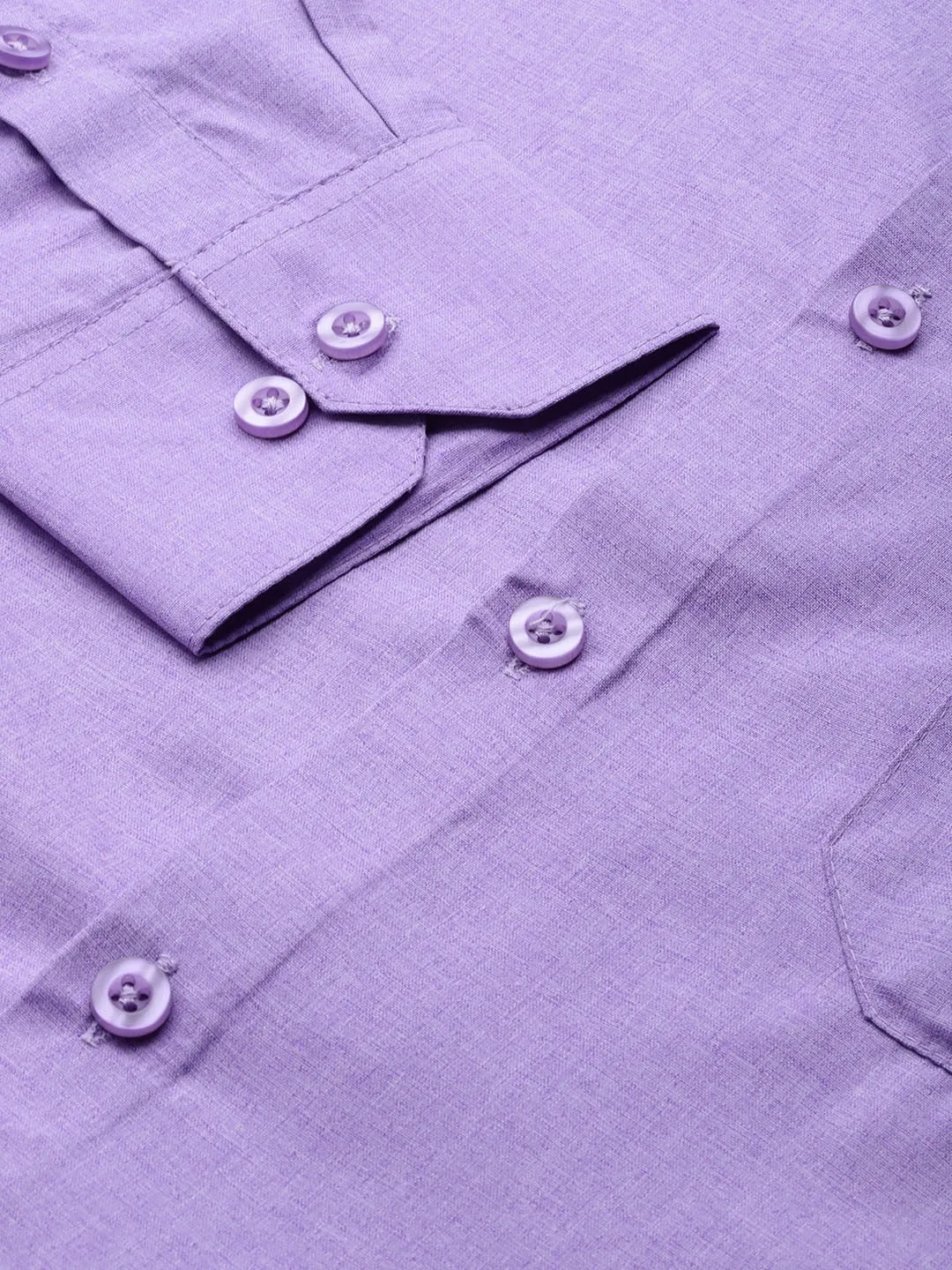 Men's Cotton Purple Casual Shirt