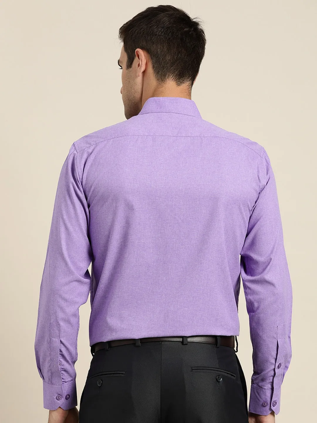 Men's Cotton Purple Casual Shirt