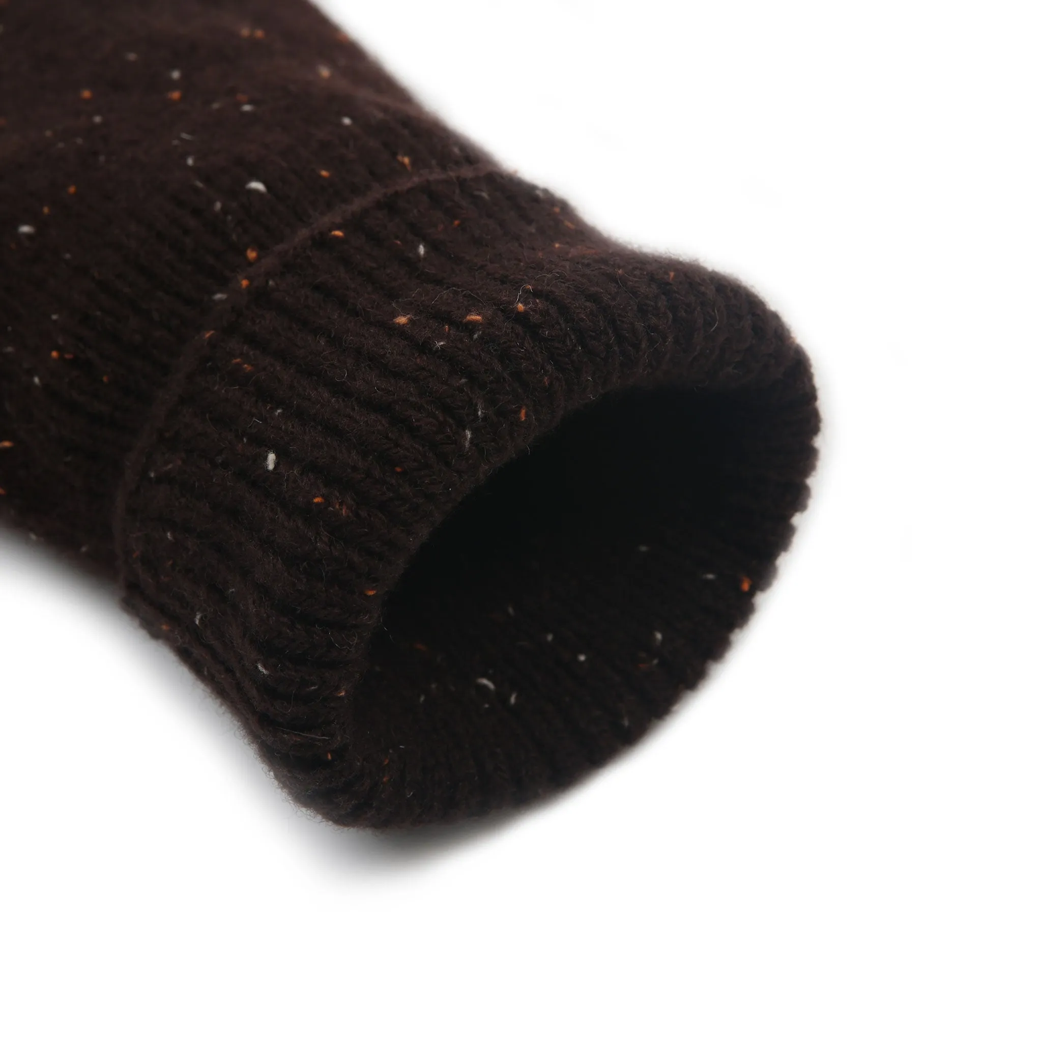 Men's Fingerless Knitted Gloves with Ribbed Cuffs