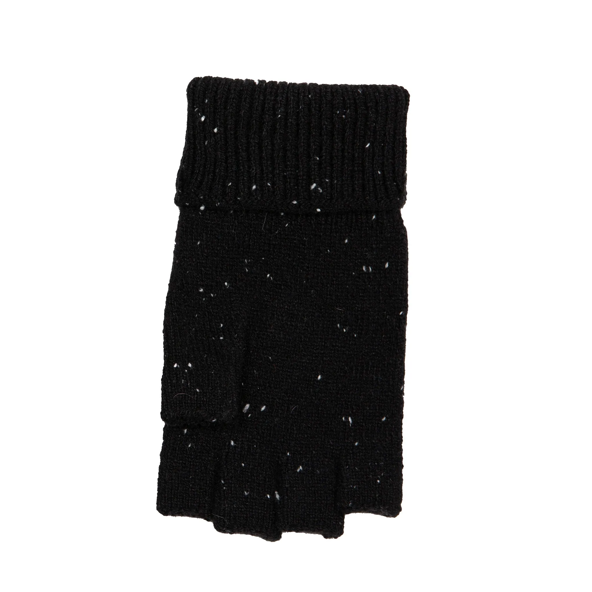 Men's Fingerless Knitted Gloves with Ribbed Cuffs