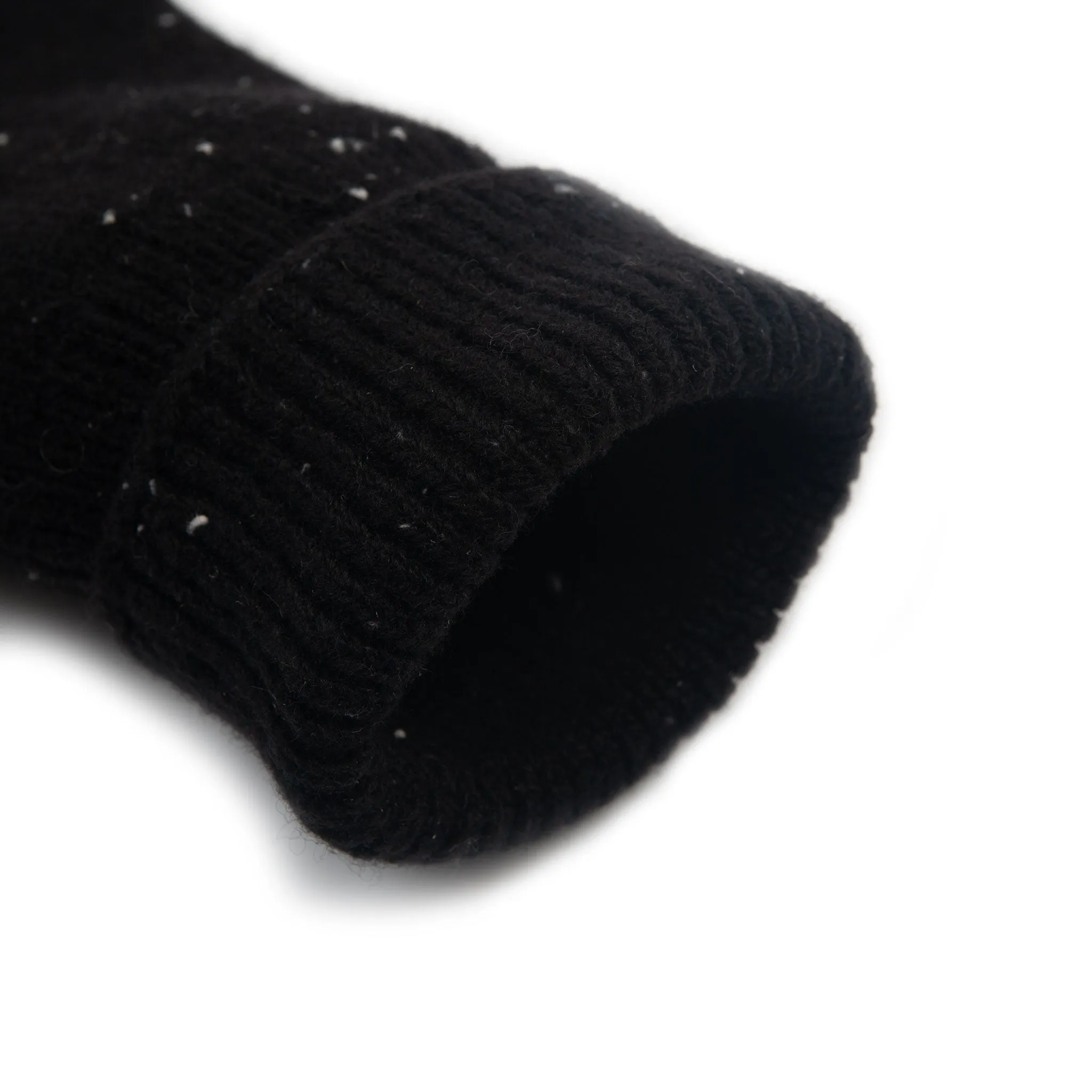 Men's Fingerless Knitted Gloves with Ribbed Cuffs