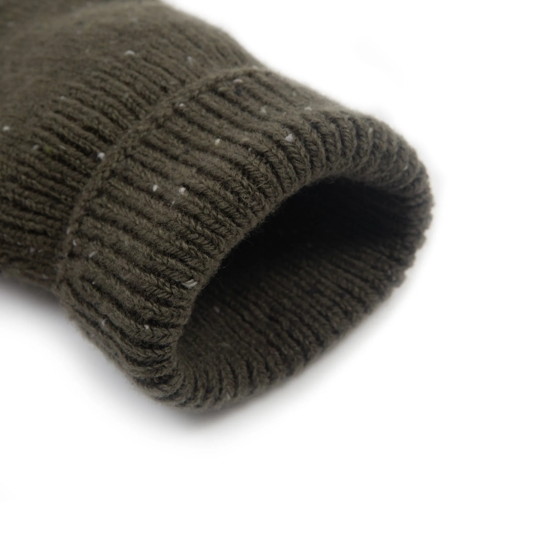 Men's Fingerless Knitted Gloves with Ribbed Cuffs