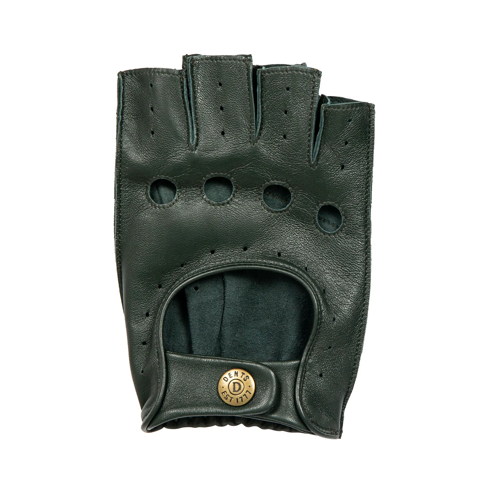 Men's Fingerless Leather Driving Gloves