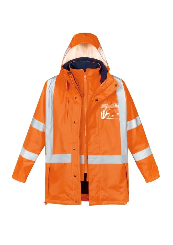 Mens Hi Vis X Back Taped 4 in 1 Waterproof Jacket ZJ616