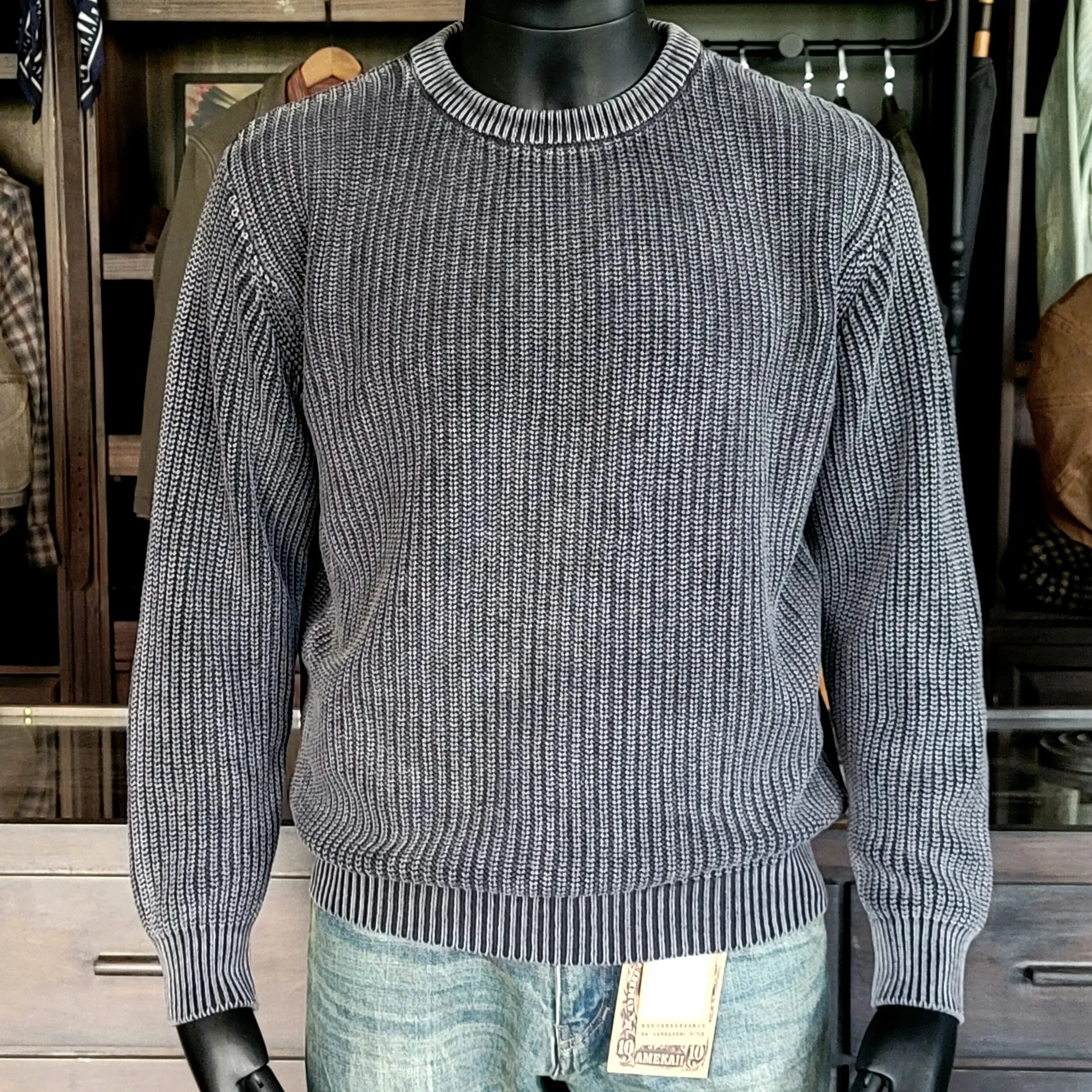 Men's Knitted Pullover Distressed Casual Vintage Sweater