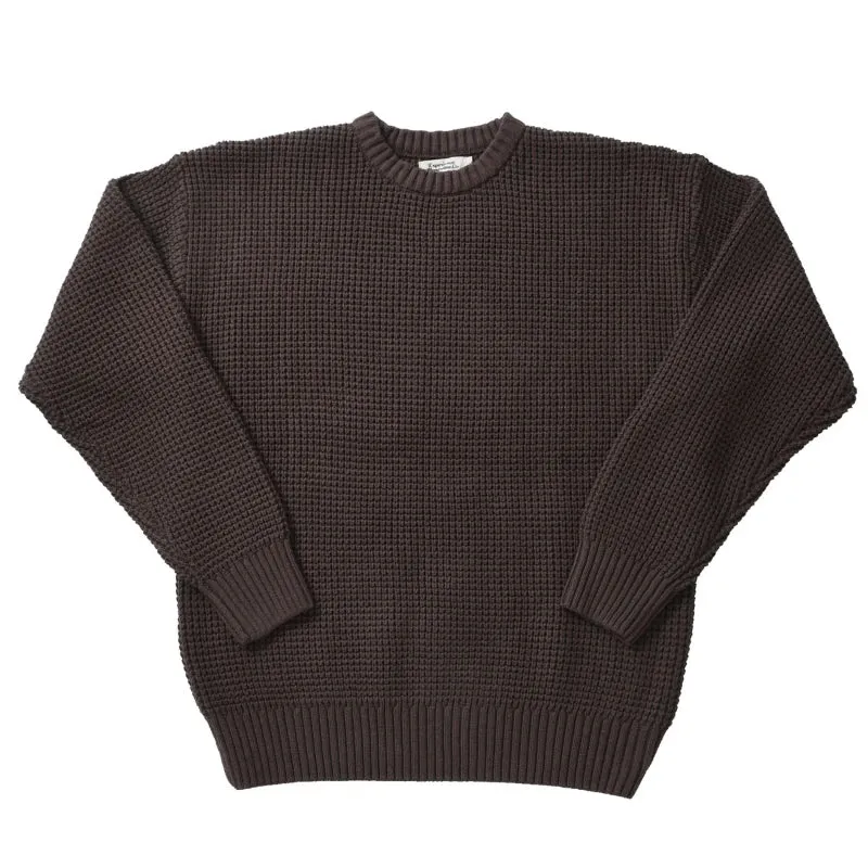 Men's O-neck Waffle Pattern Essential Sweater