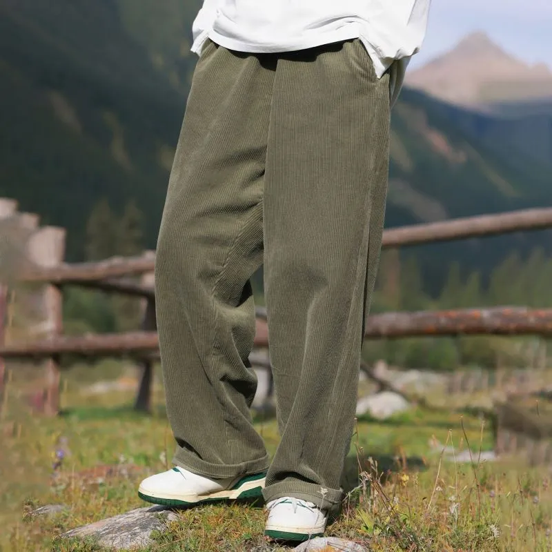 Men's Oversized Y2K Clothes Women Straight Trousers Streetwear Hip Hop Techwear Corduroy Clothing Cargo Wide Baggy Jogging Pants