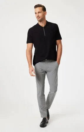 MILTON SLIM STRAIGHT CHINO IN DARK GREY CHECK