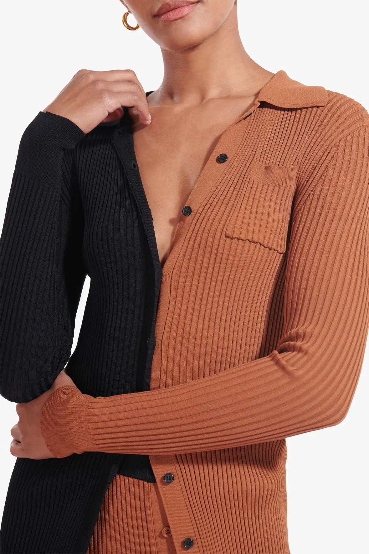 MILTON TOP | TAN BLACK