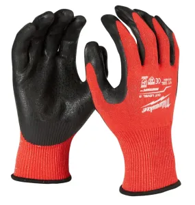 Milwaukee 48-22-8931 Gloves, Unisex, M, 7.2 to 7.5 in L, Nitrile, Red :PR: QUANTITY: 1