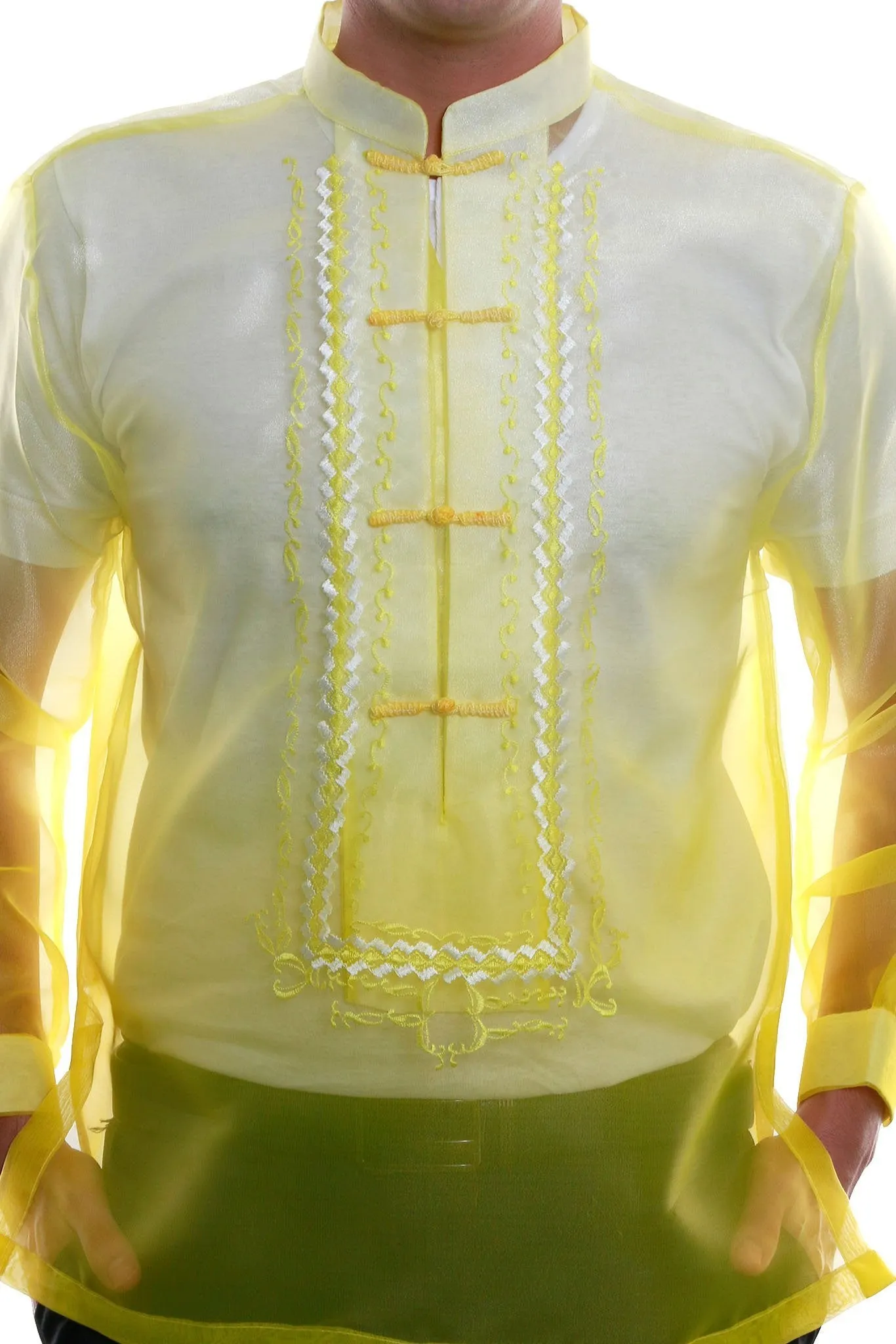 MO13 - Organza Barong Tagalog Yellow