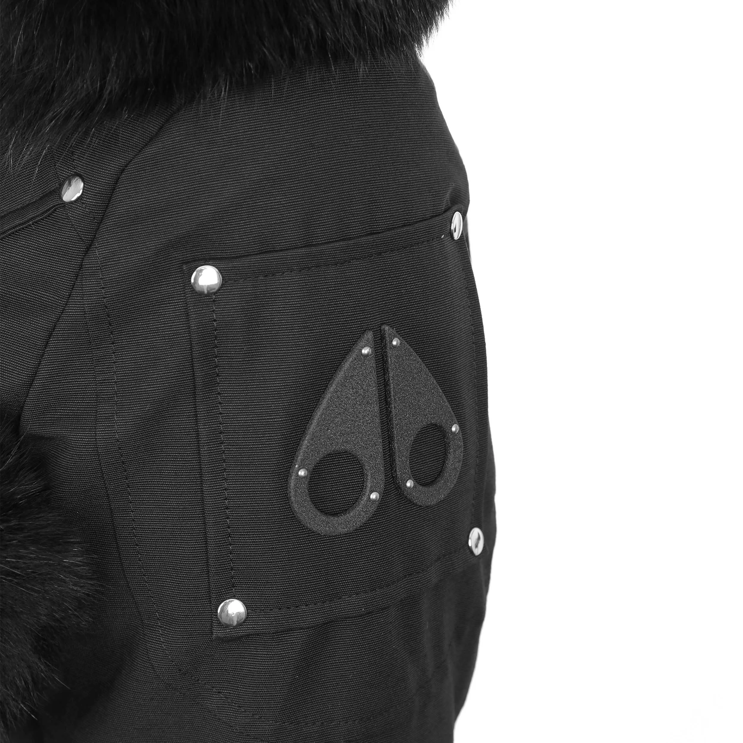 Moose Knuckles Debbie Ladies Bomber Jacket in Black