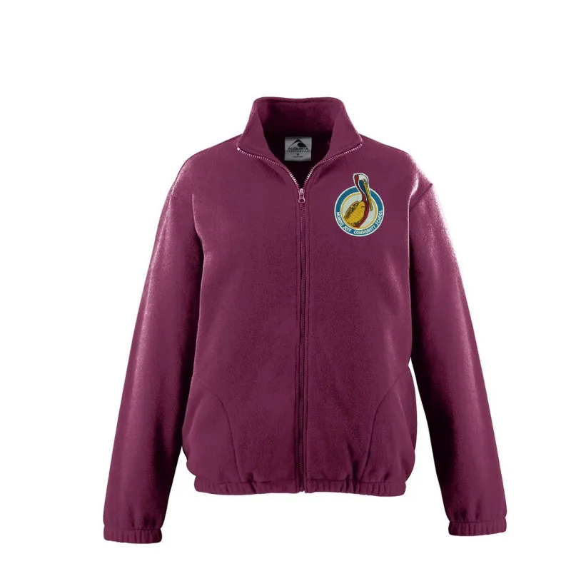 Morris Jeff Community School Maroon Fleece Jacket