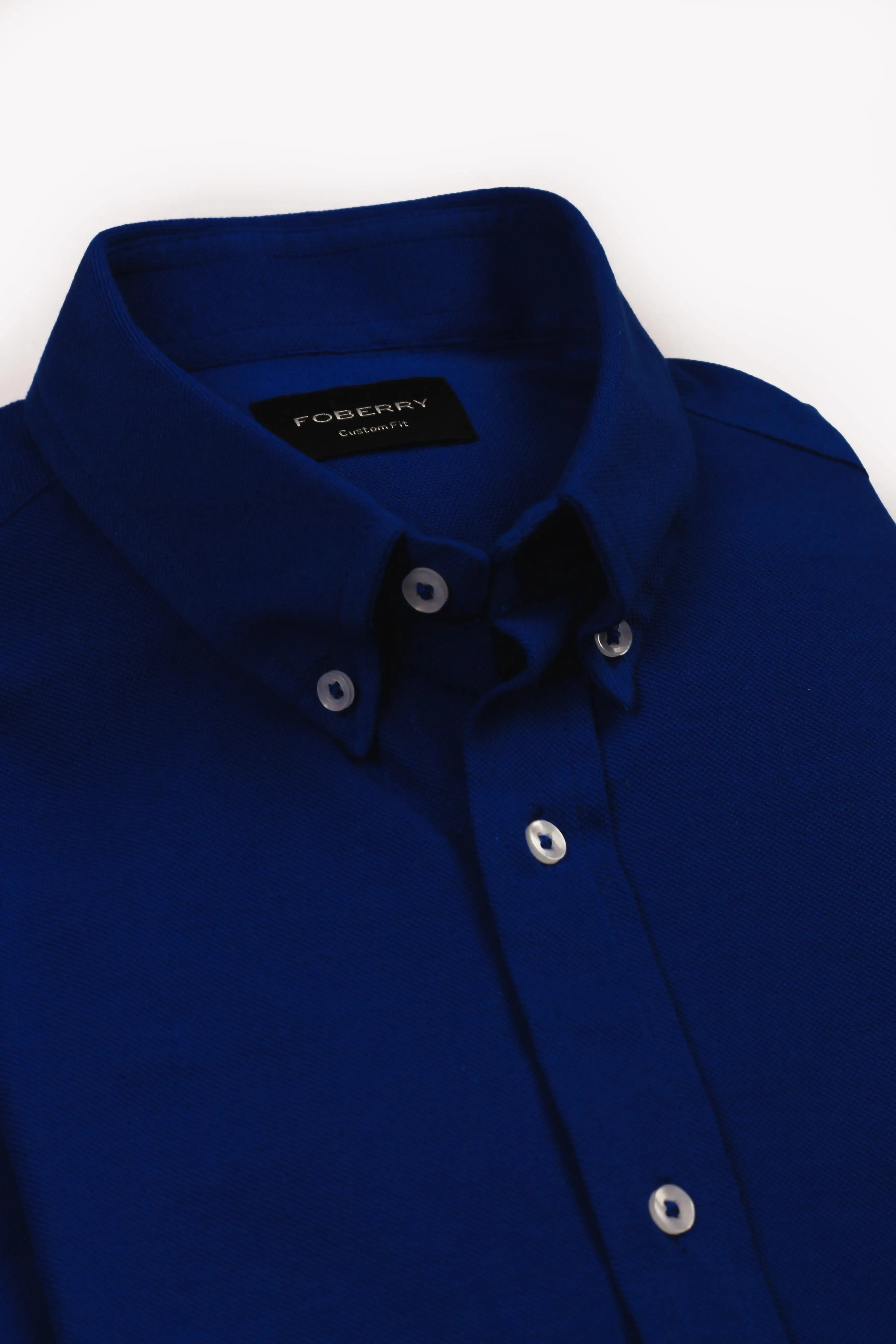 Navy Blue Pique Shirt