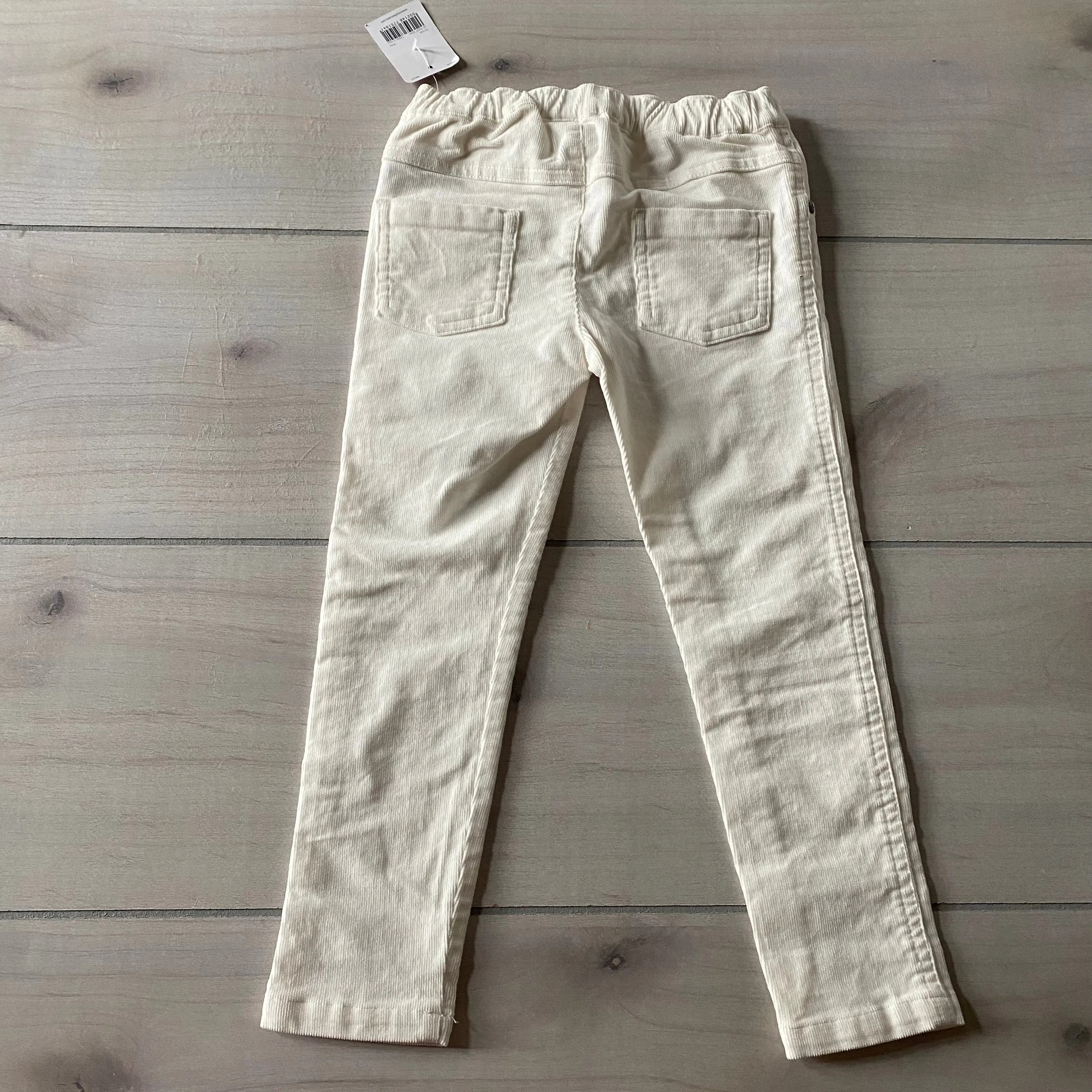 NWT M Brand Icy Luxe Winter White Corduroy Pull On Pants