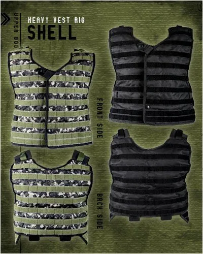 NXe Extraktion Series Heavy Vest Rig Shell - Black