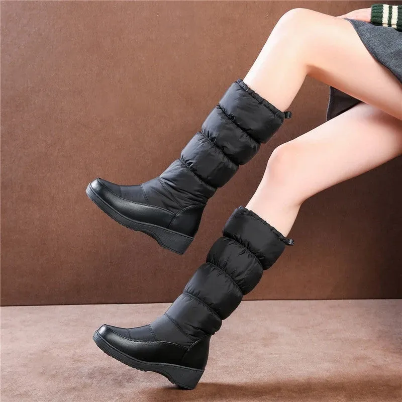 OCW Winter Warm Orthopedic Shoes Mid-calf Fur Snow Boots For Women