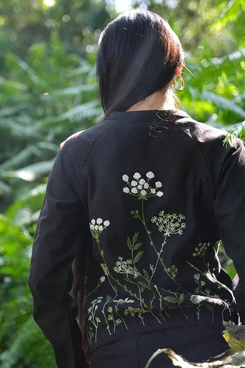 Okhai 'Stellato' Pure Cotton Hand Embroidered Bomber Jacket