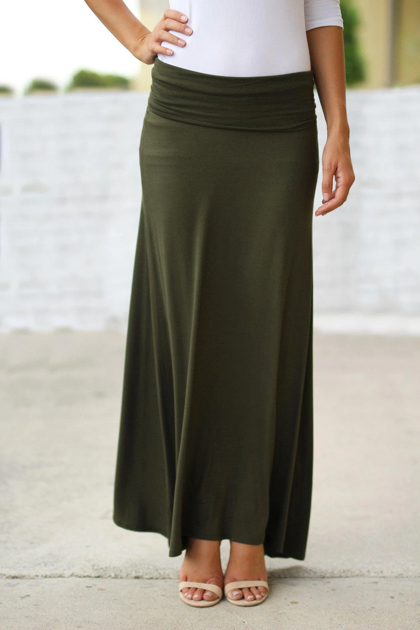 Olive Maxi Skirt