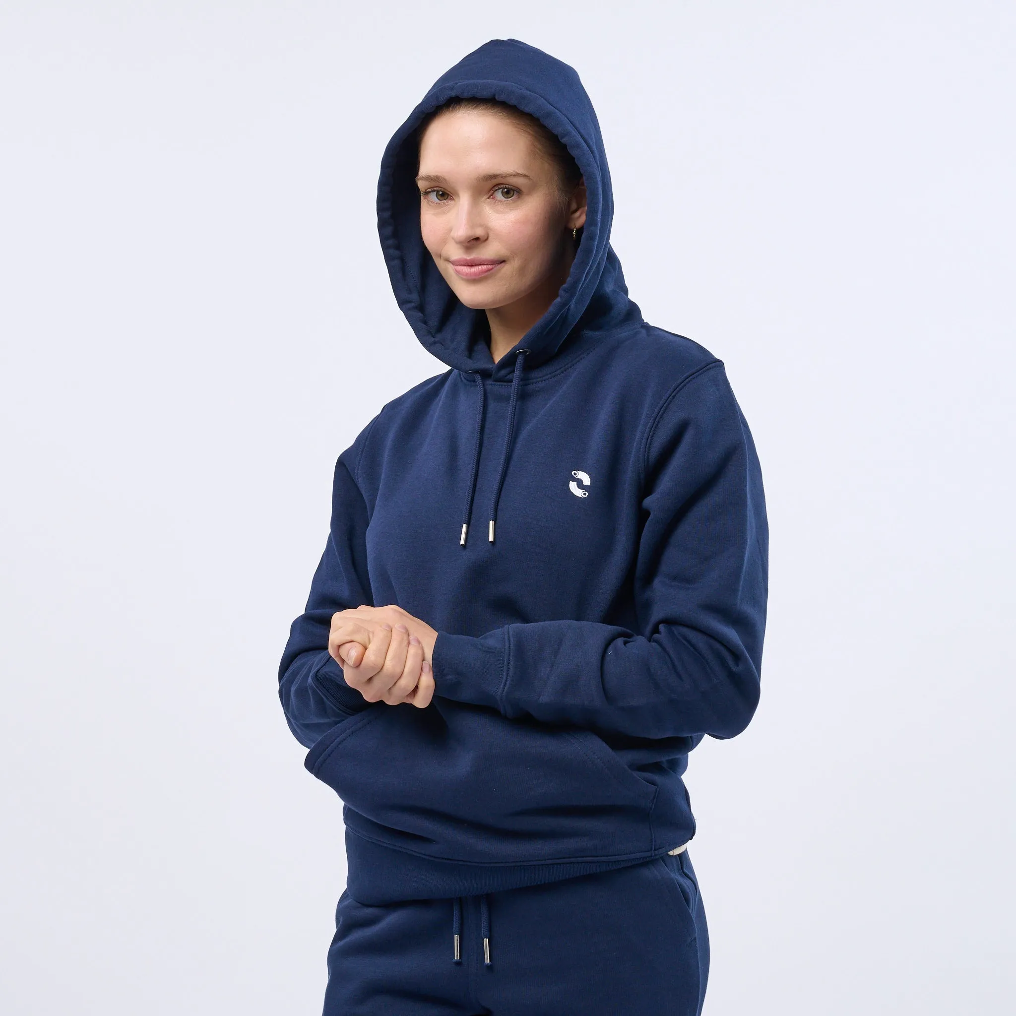 Omnitau Women's Prime Organic Cotton Hoodie - French Navy