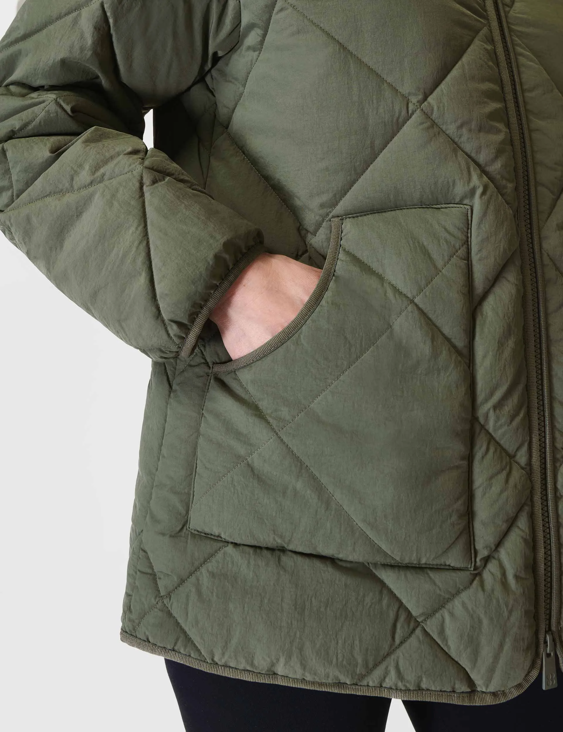 On The Move Quilted Jacket - Ivy Green