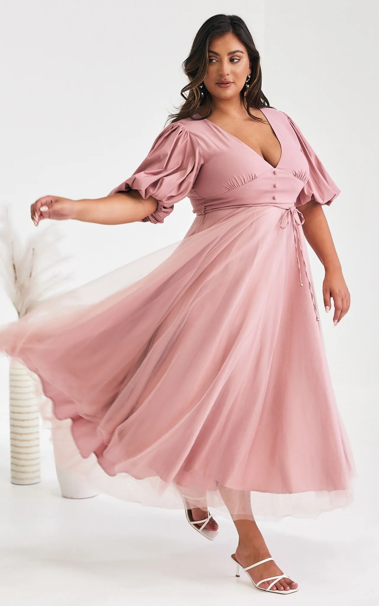 One Kiss Maxi Dress - Blush Pink