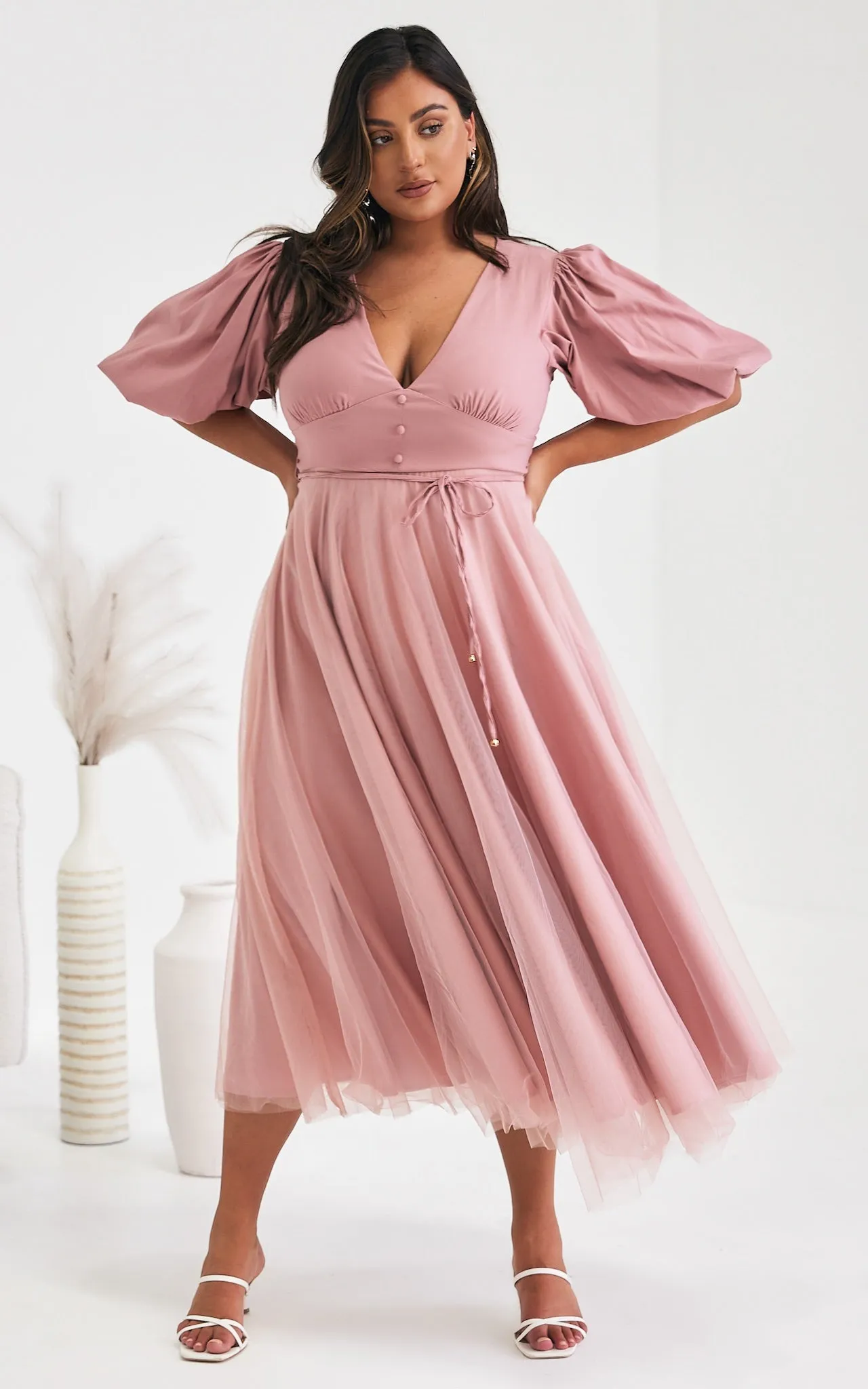 One Kiss Maxi Dress - Blush Pink