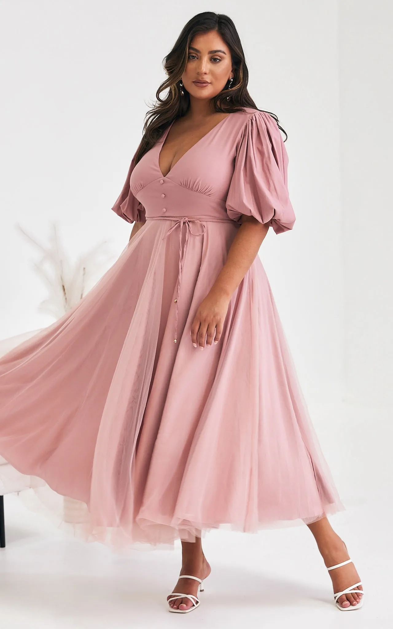 One Kiss Maxi Dress - Blush Pink