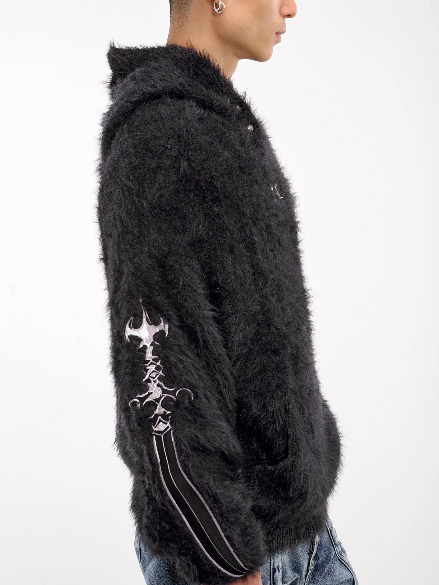 Pack Fur Zip-Up Hoodie (KN1101-BLACK)