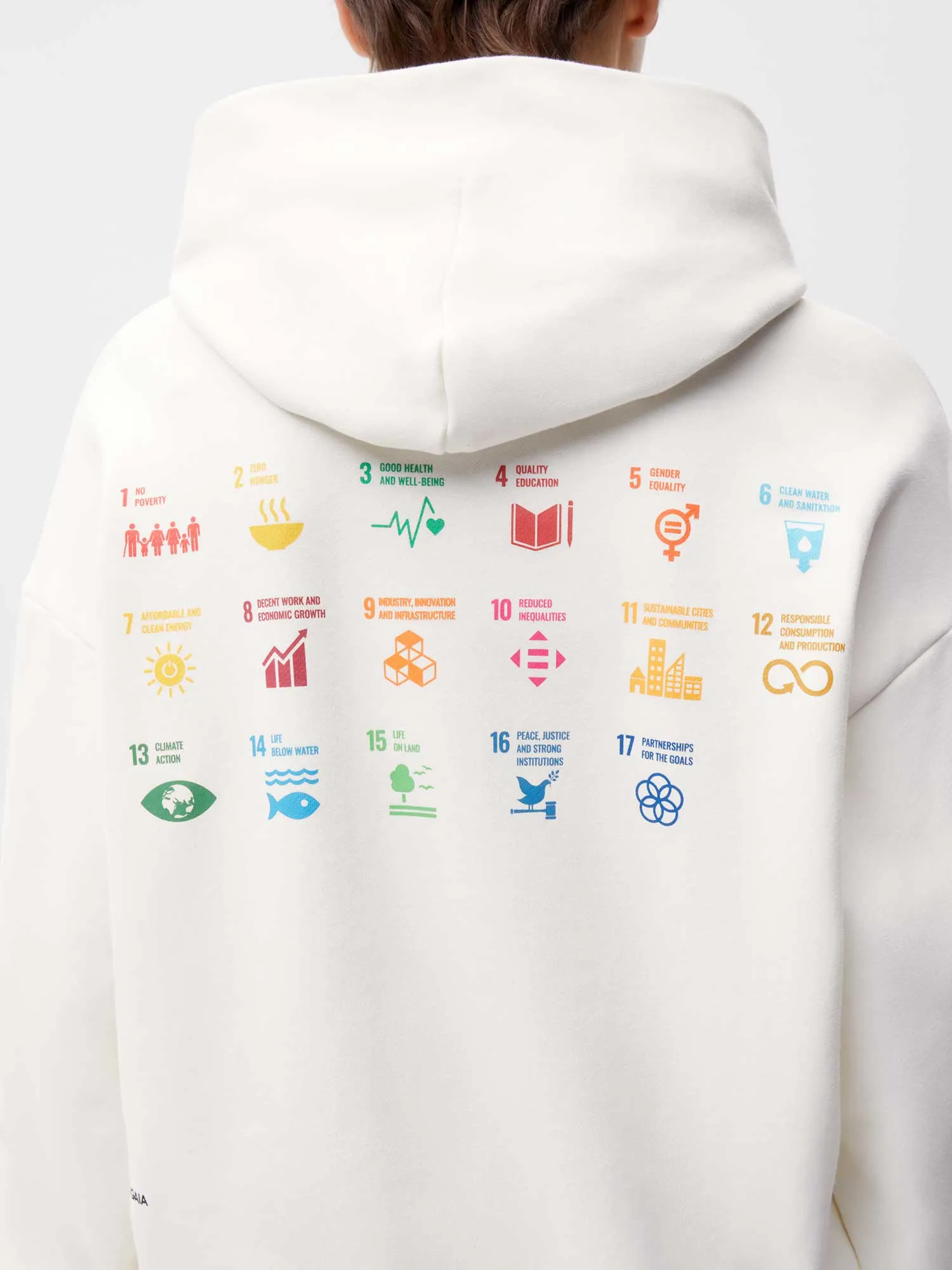 PANGAIA x SDGS Signature Hoodie—off-white