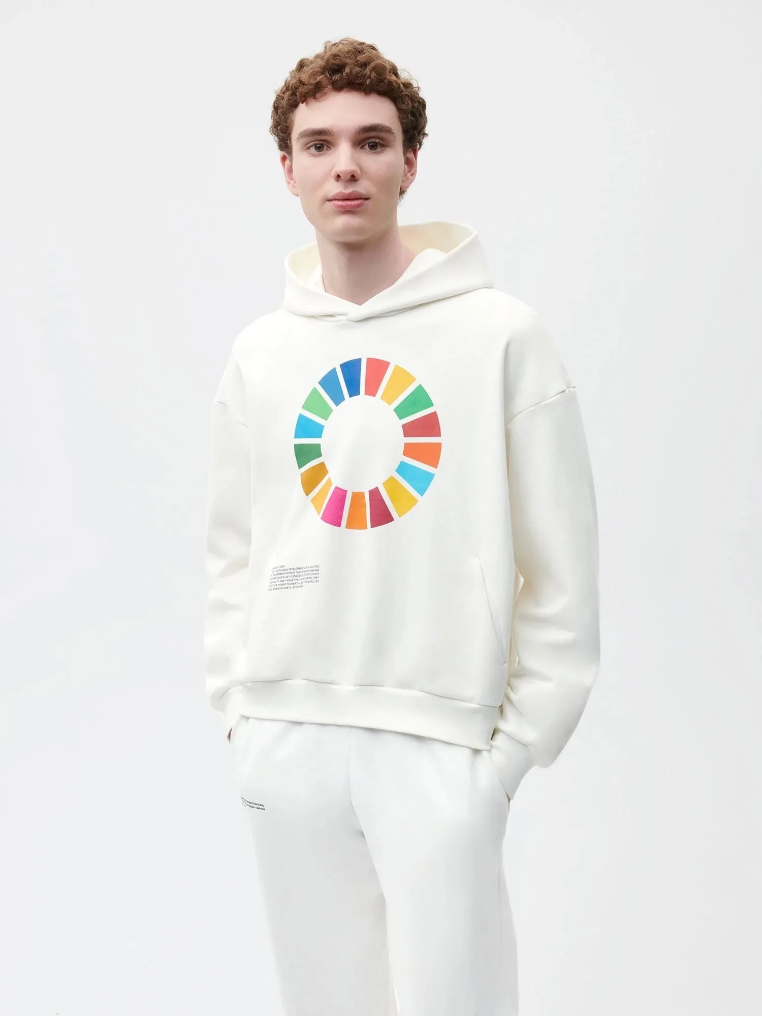 PANGAIA x SDGS Signature Hoodie—off-white