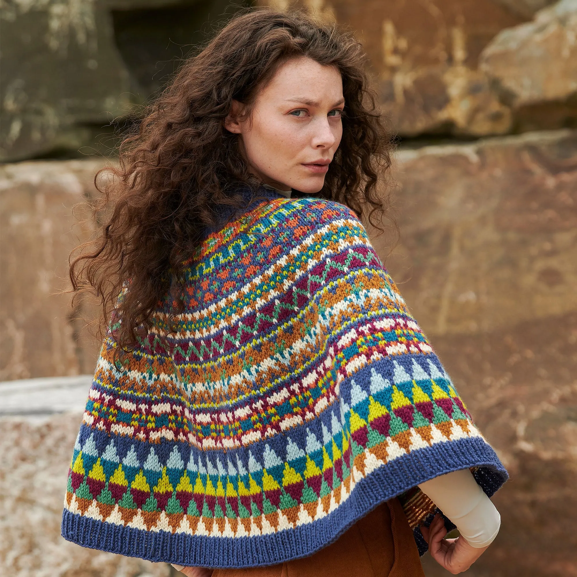 Patons Knit Color Kaleidoscope Poncho