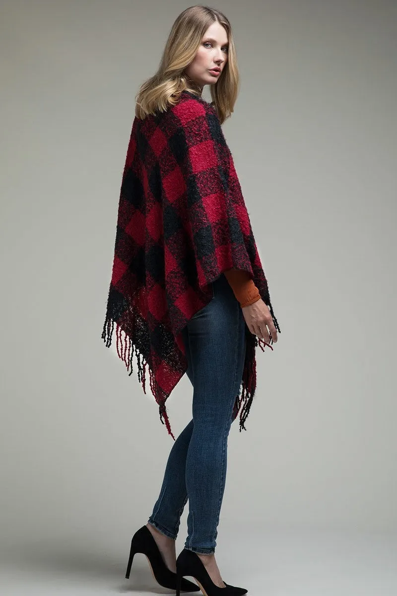 Plaid Poncho