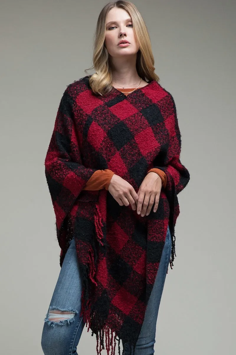 Plaid Poncho