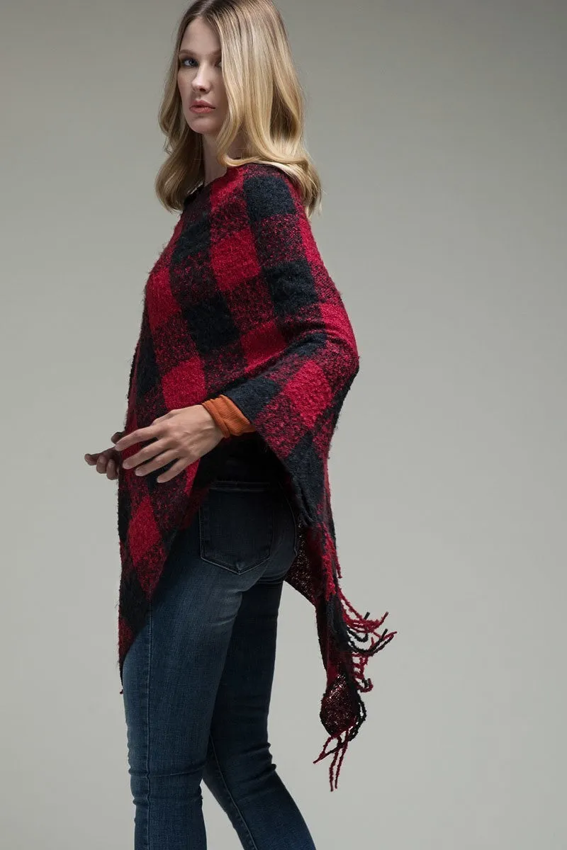 Plaid Poncho