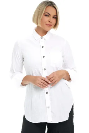 Pleated Cotton Tunic Blouse