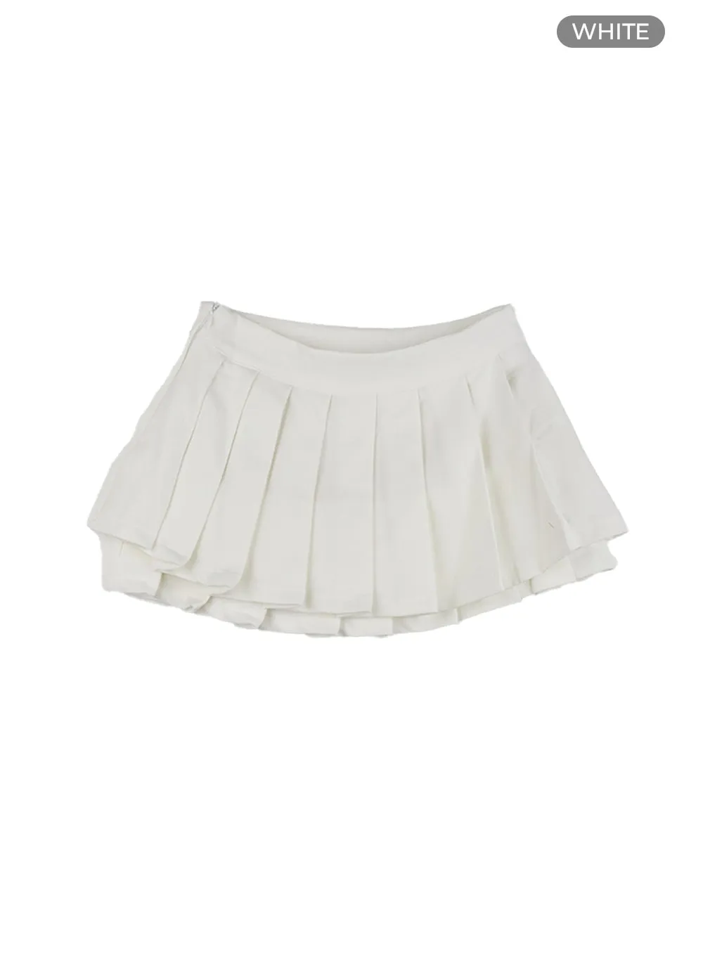 Pleated Layered Mini Skirt CL426