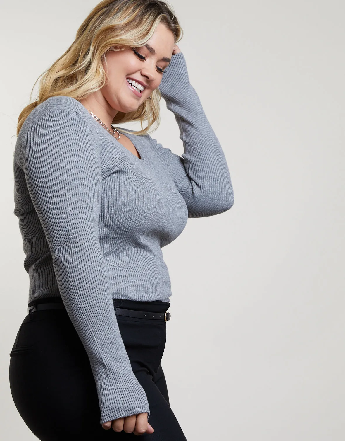 Plus Size You and V Sweater