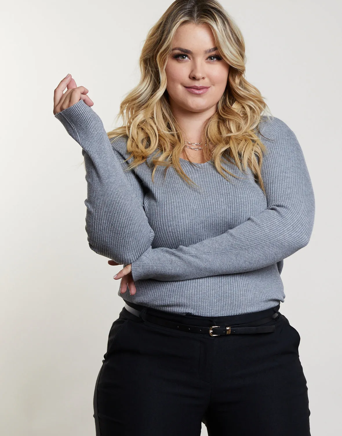 Plus Size You and V Sweater