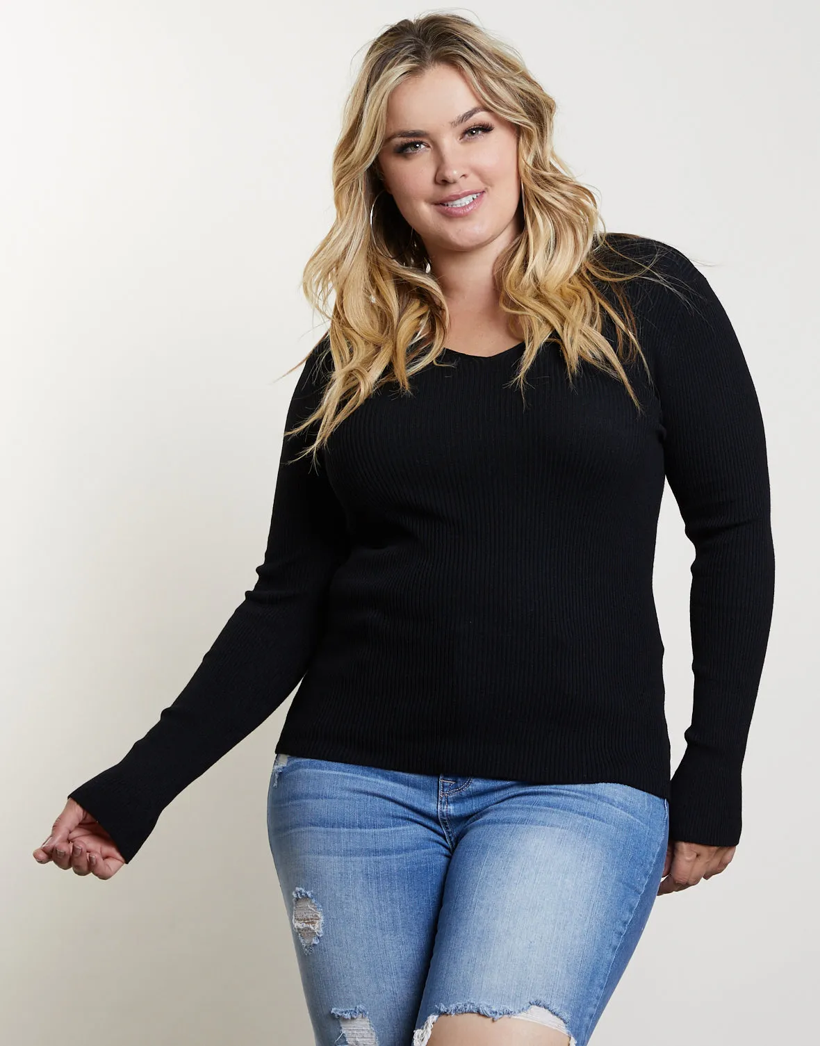 Plus Size You and V Sweater